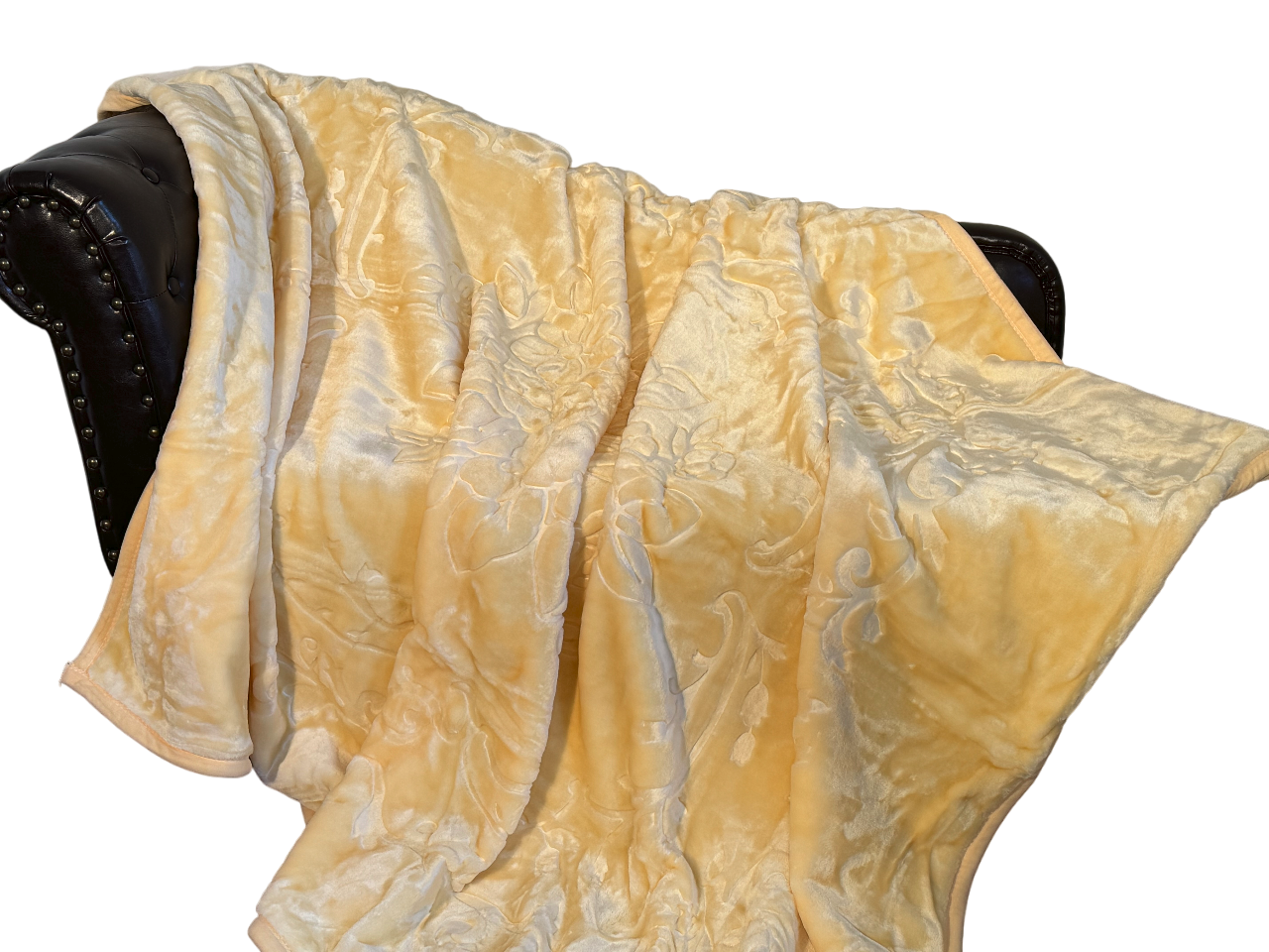 Kuscheldecke Tagesdecke Wohndecke im Luxus-Design pfirsich