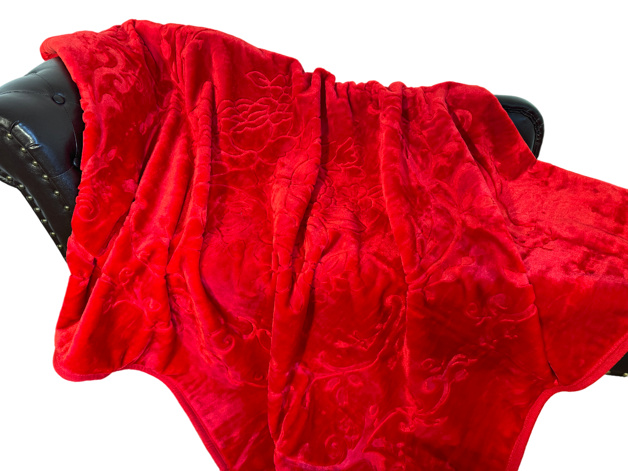 Kuscheldecke Tagesdecke Wohndecke im Luxus-Design rot