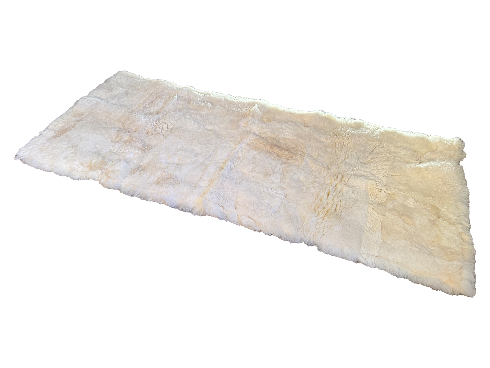 Echter Pelzläufer PL-114 Fellläufer Lammfellläufer 160x60cm weiß