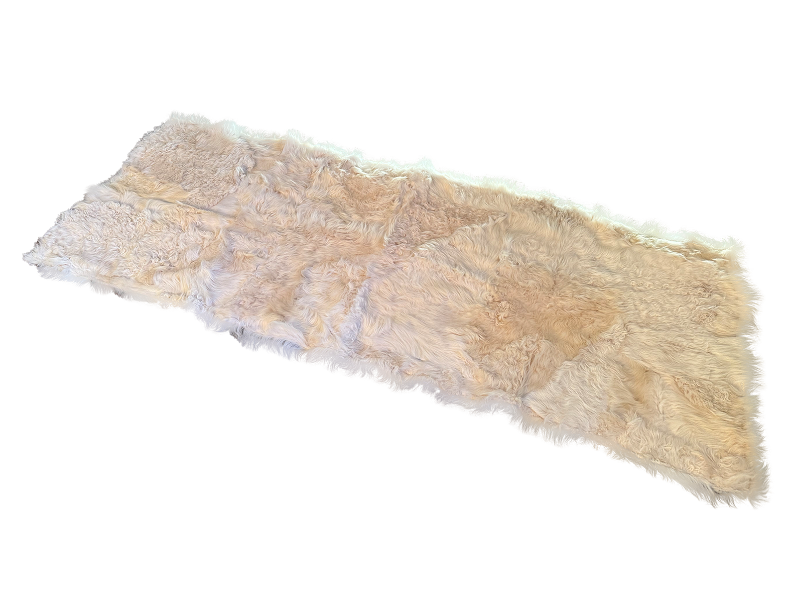 Echter Pelzläufer PL-149 Fellläufer Lammfellläufer 160x60cm wollweiß