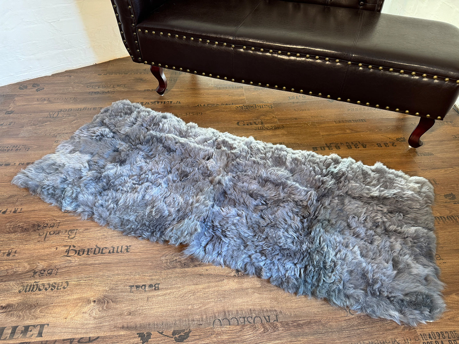 Echter Pelzläufer PL-225 Fellläufer Lammfellläufer 160x60cm grau