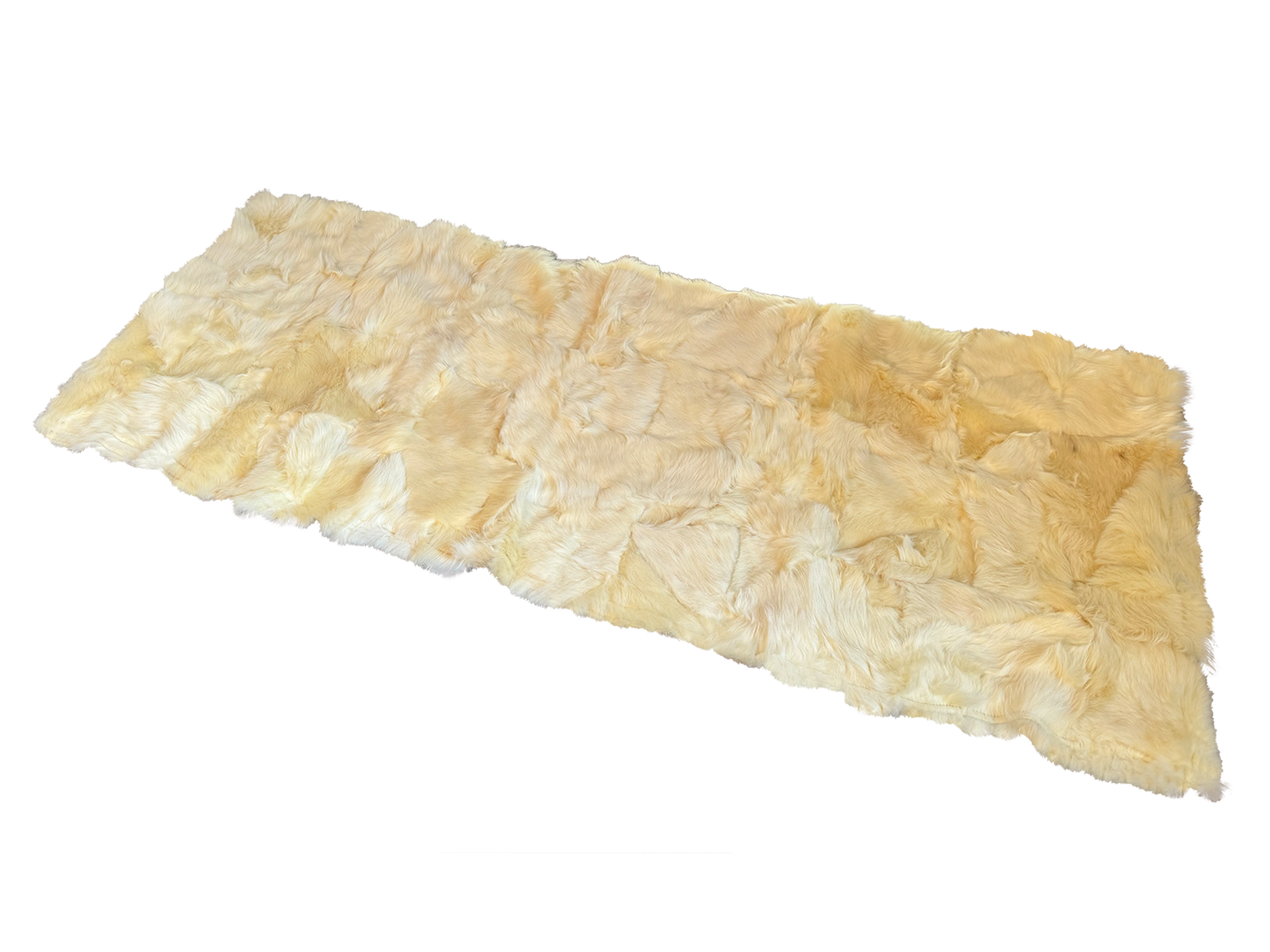 Echter Pelzläufer PL-245 Fellläufer Lammfellläufer medizinisch 160x60cm goldgelb