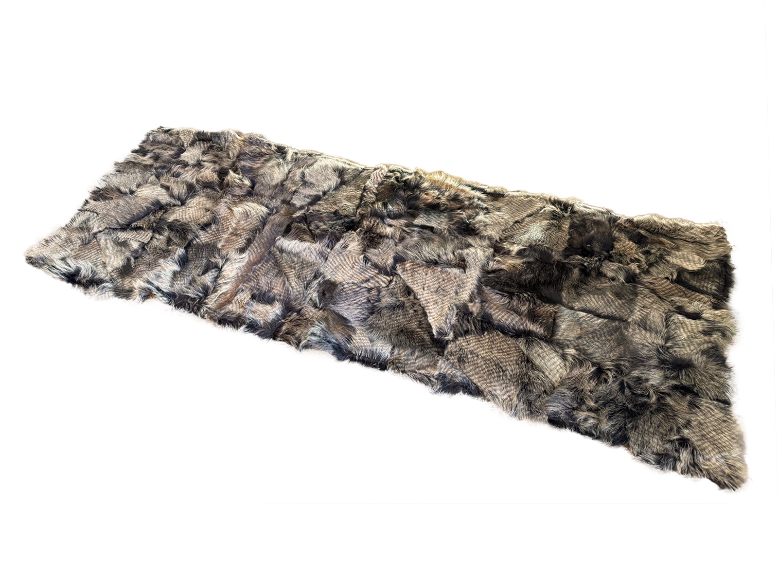 Echter Pelzläufer PL-256 Fellläufer Lammfellläufer 160x60cm grau braun schwarz