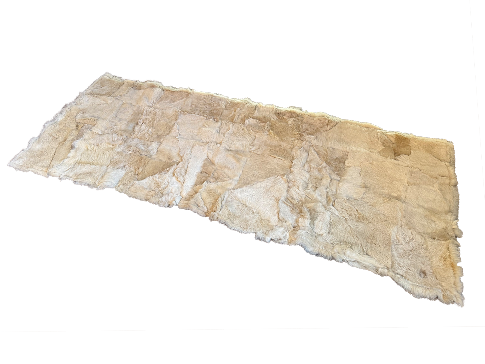 Echter Pelzläufer PL-257 Fellläufer Lammfellläufer 160x60cm creme