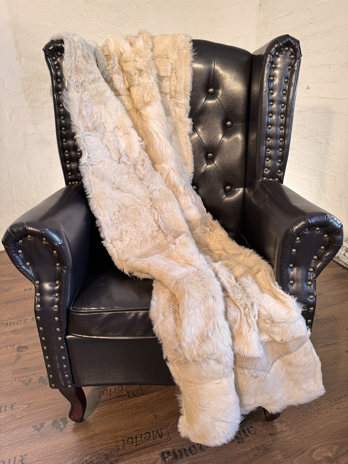 Echter Pelzläufer PL-257 Fellläufer Lammfellläufer 160x60cm creme