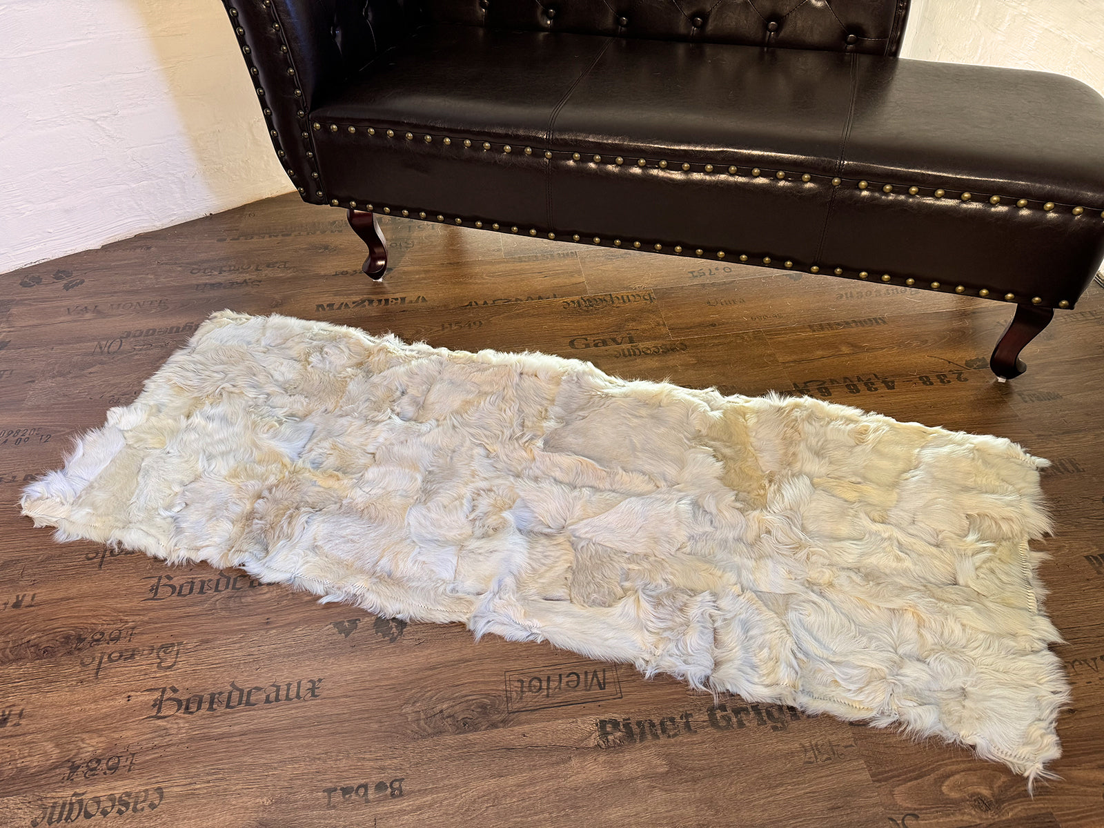 Echter Pelzläufer PL-269 Fellläufer Lammfellläufer 160x60cm wollweiß