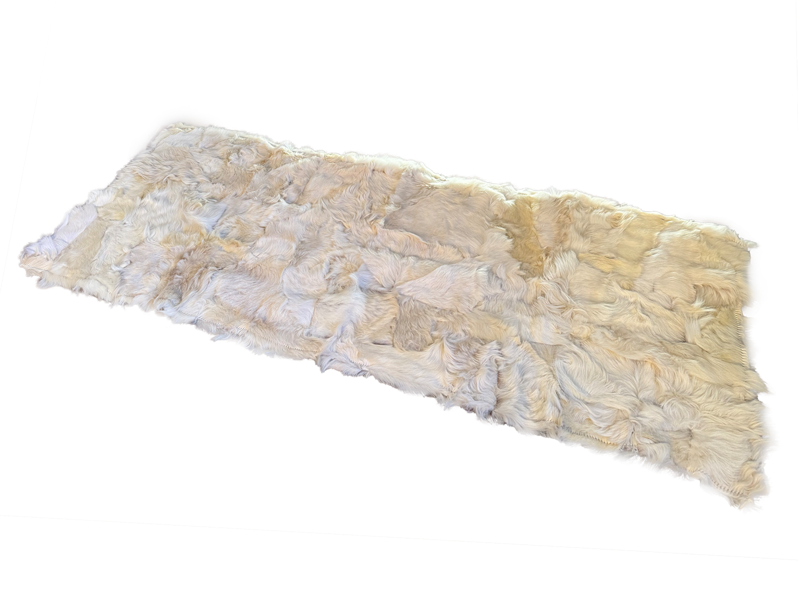 Echter Pelzläufer PL-269 Fellläufer Lammfellläufer 160x60cm wollweiß