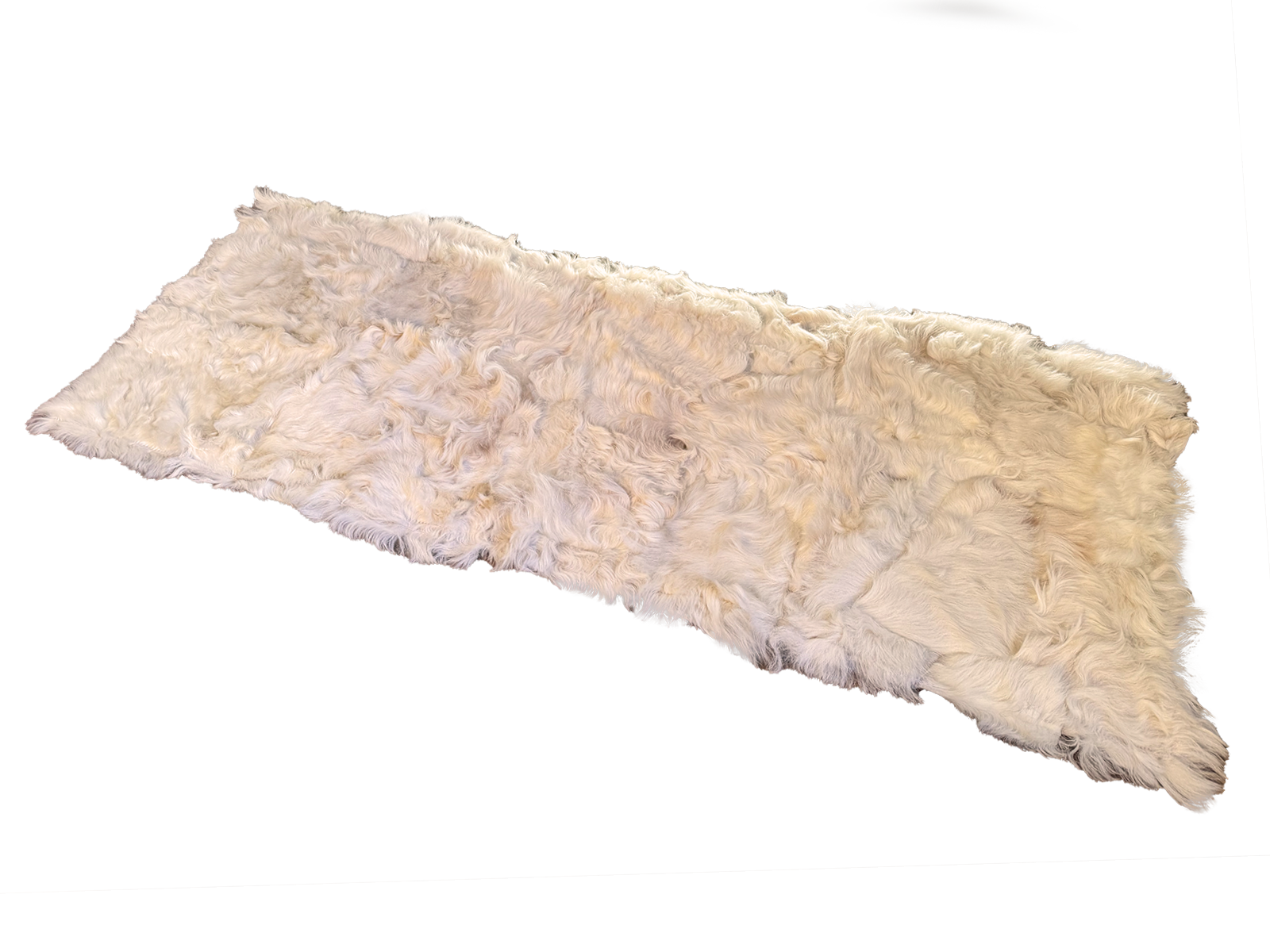 Echter Pelzläufer PL-270 Fellläufer Lammfellläufer 160x60cm wollweiß