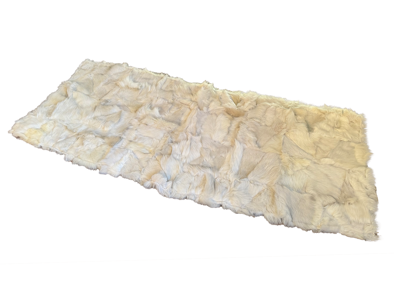 Echter Pelzläufer PL-273 Fellläufer Lammfellläufer 160x60cm weiß hellgrau