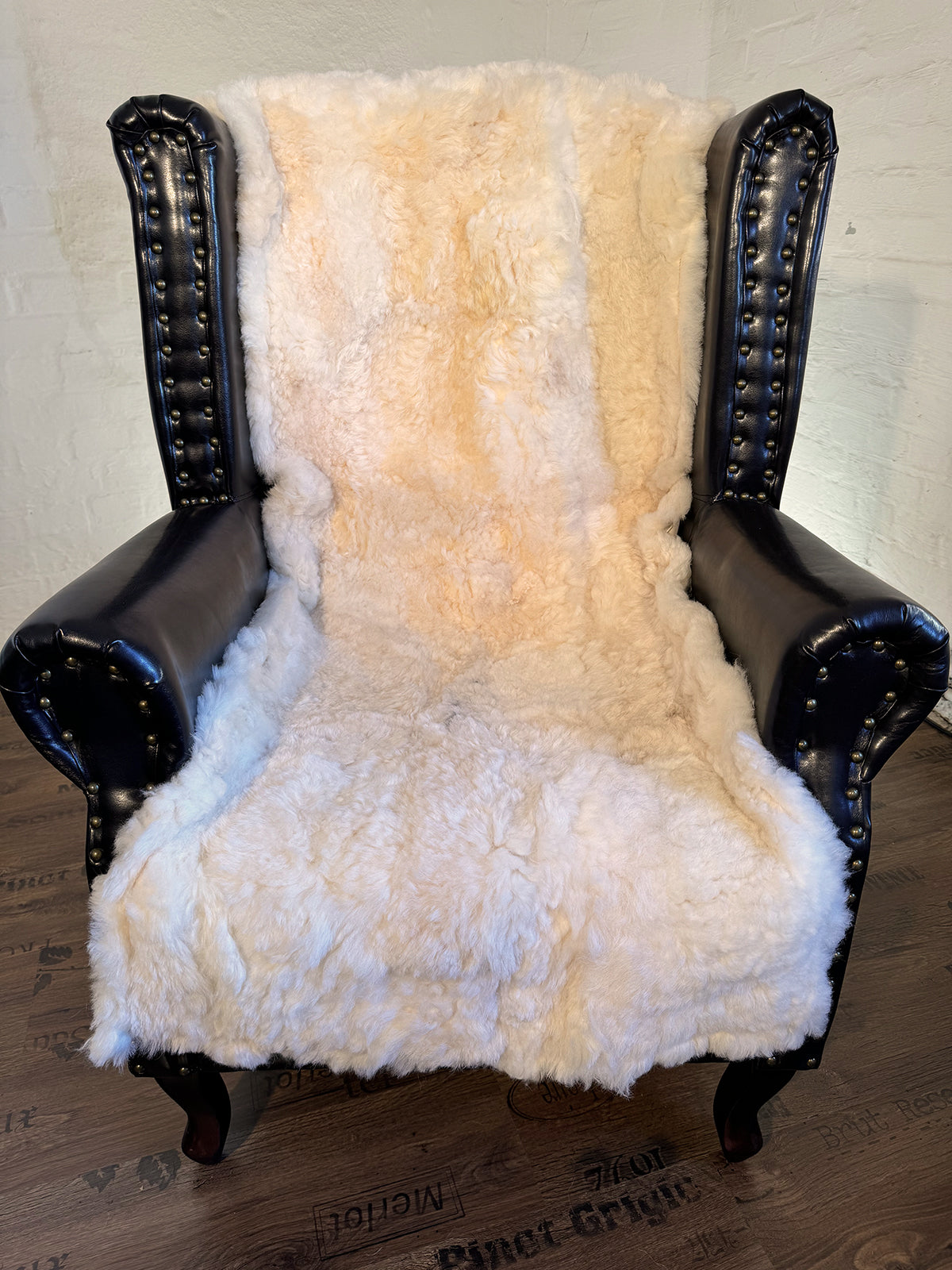 Echter Pelzläufer PL-275 Fellläufer Lammfellläufer 160x60cm creme weiß