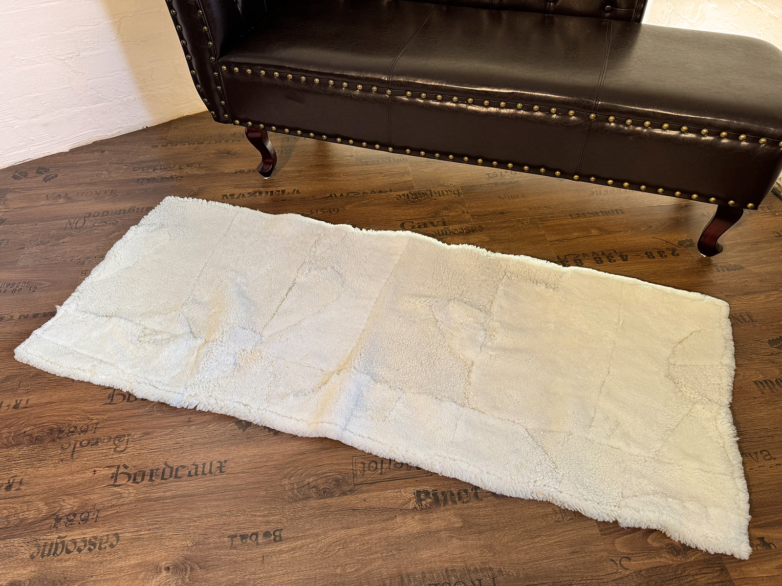 Echter Pelzläufer PL-277 Fellläufer Lammfellläufer 160x60cm weiß