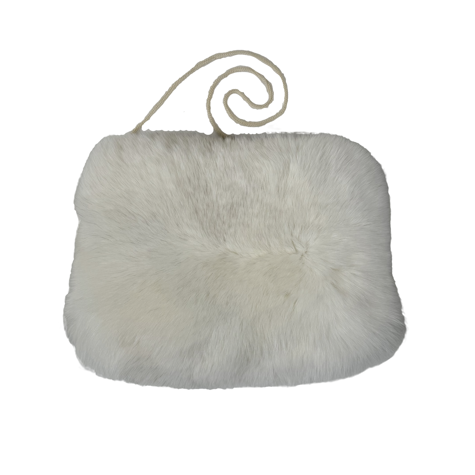 MEIWITT® Handwärmer Muff aus echtem Blaufuchsfell weiss