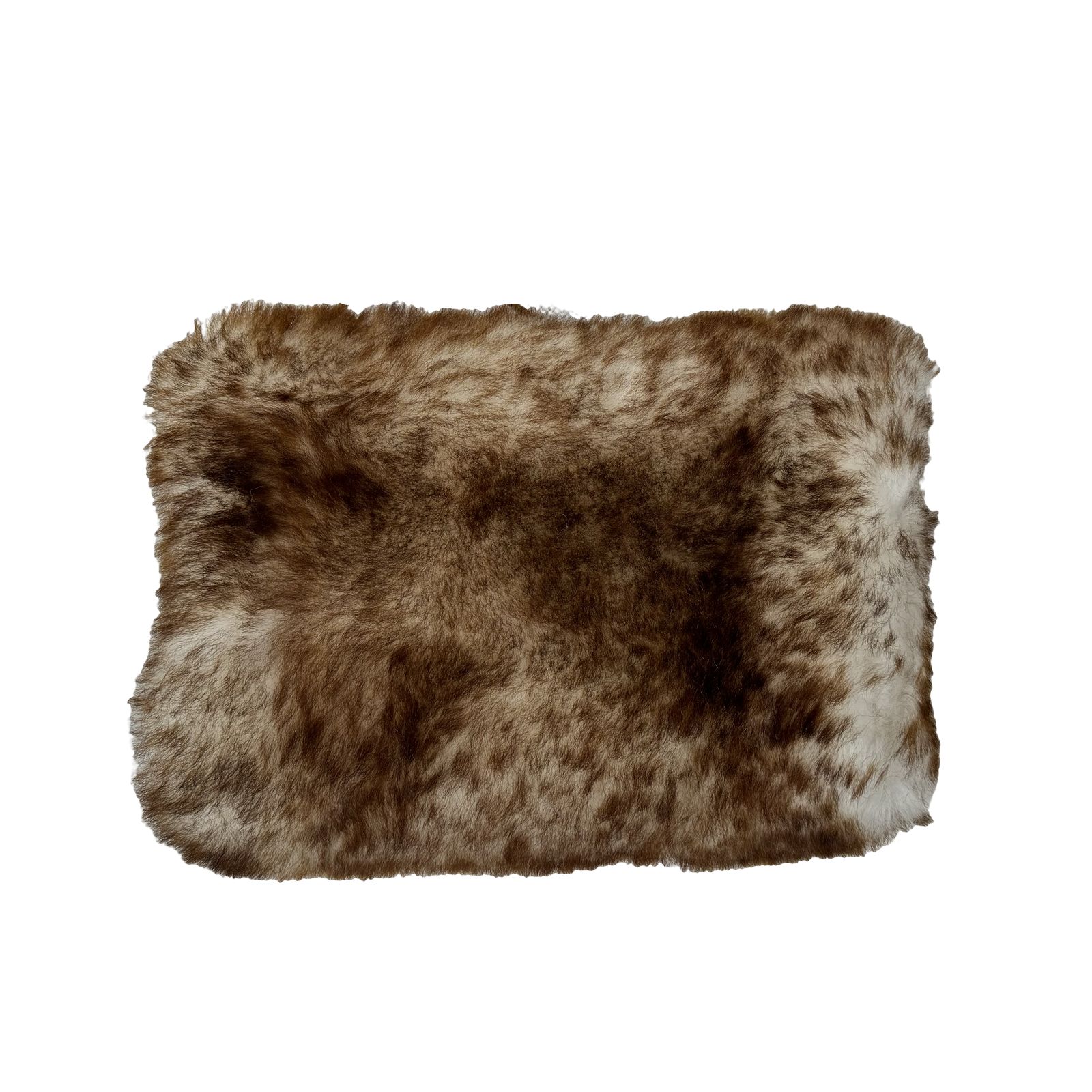 MEIWITT® Handwärmer Muff aus echtem Lammfell weiss hellbraun geflammt