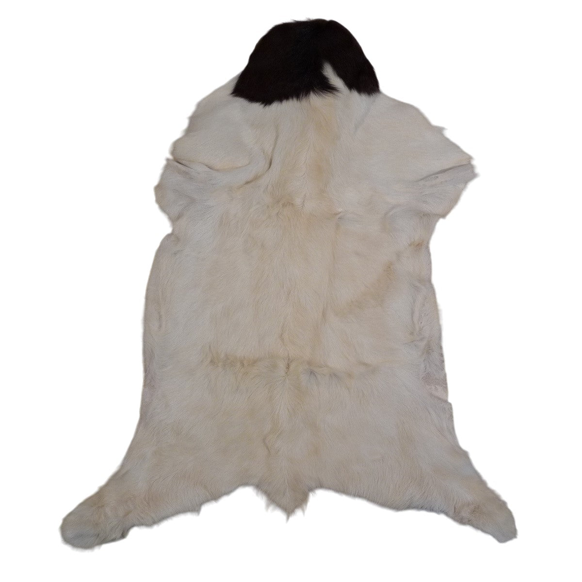 Ziegenfell weiss - braun 105x55cm #131