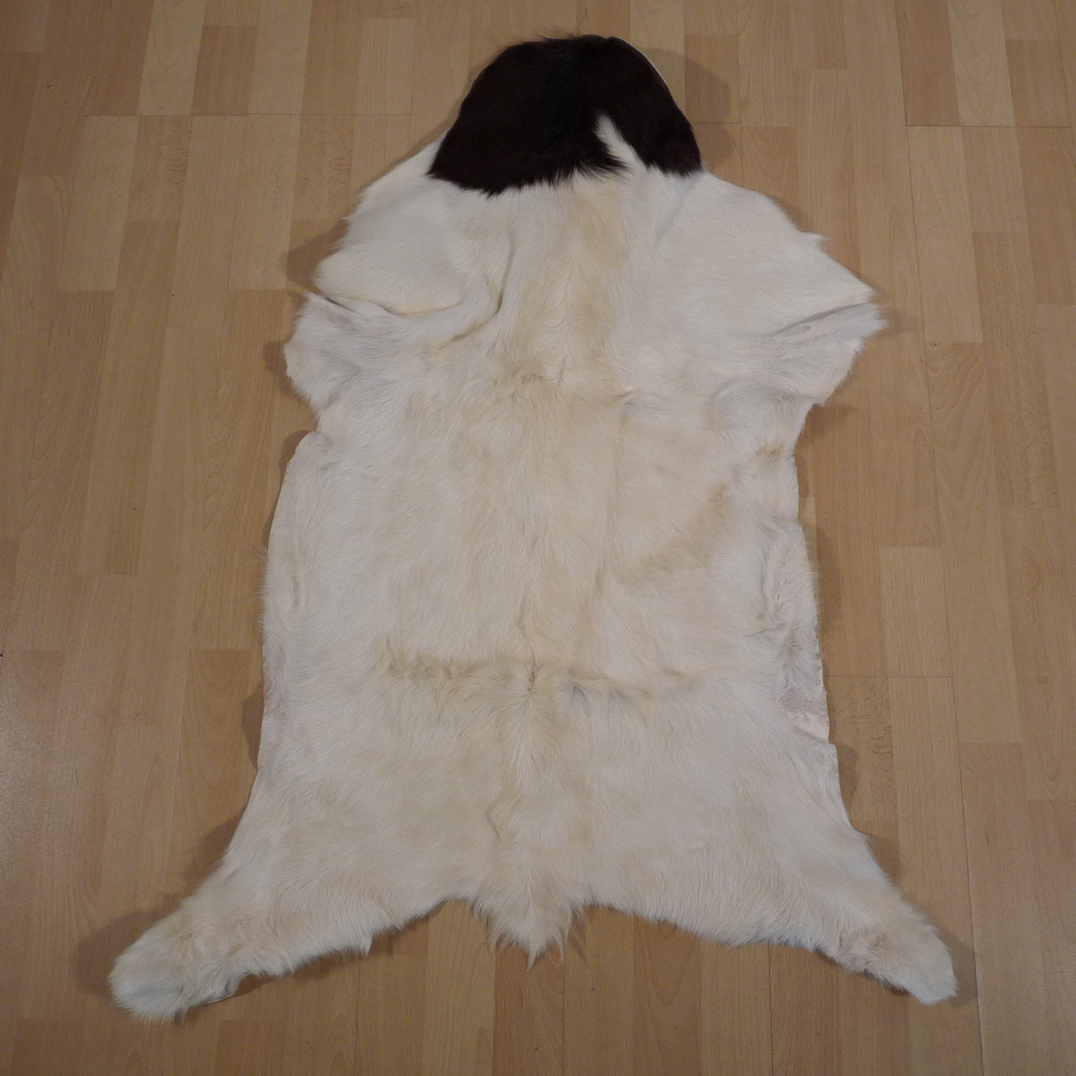 Ziegenfell weiss - braun 105x55cm #131