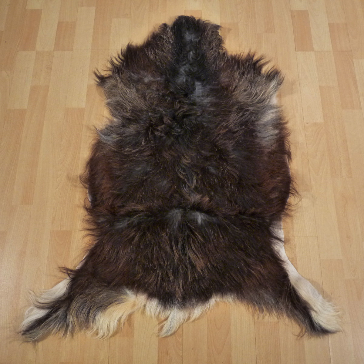Ziegenfell braun-weiss 100x60cm #136