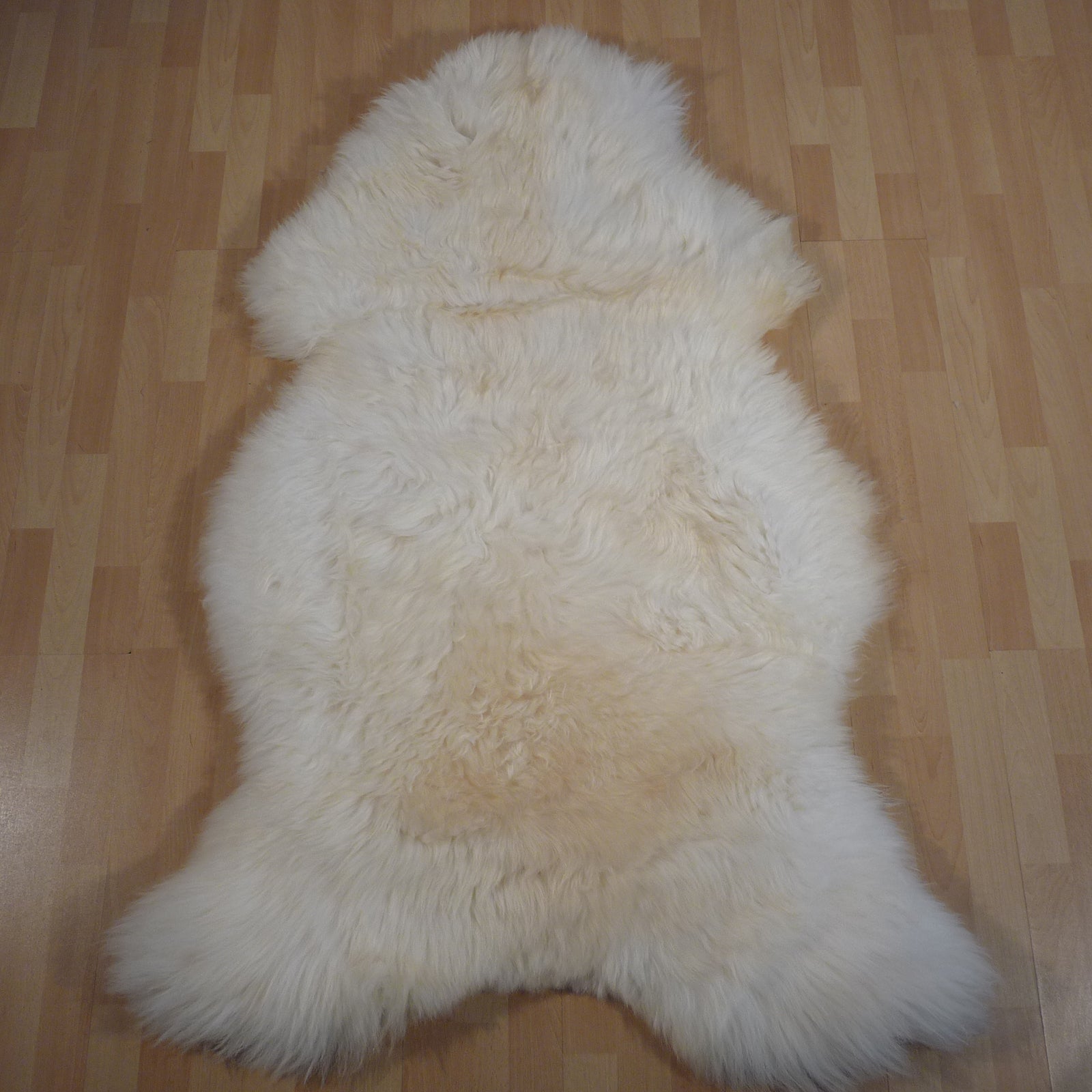 Exklusives Unikat Schaffell weiß - beige 160x100cm #15824