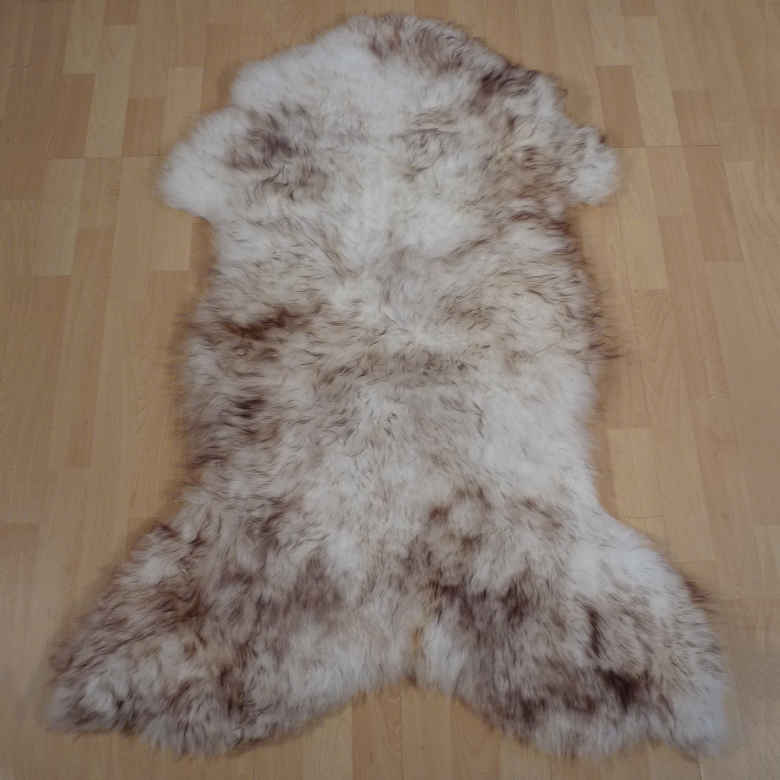 Exklusives Unikat Schaffell weiß - rotbraun 125x70cm #15828