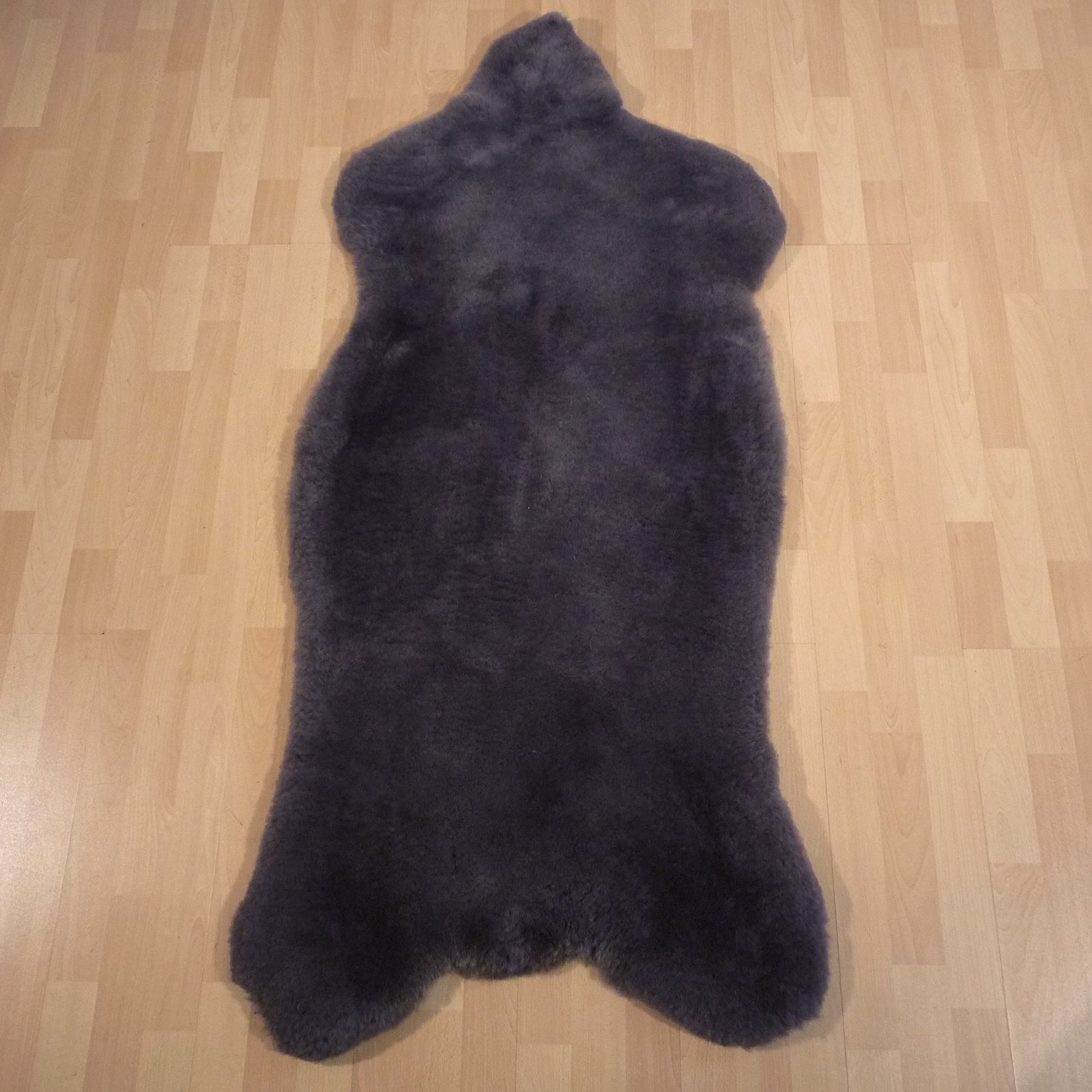 Exklusives Unikat Schaffell anthrazit - grau 160x75cm #15834