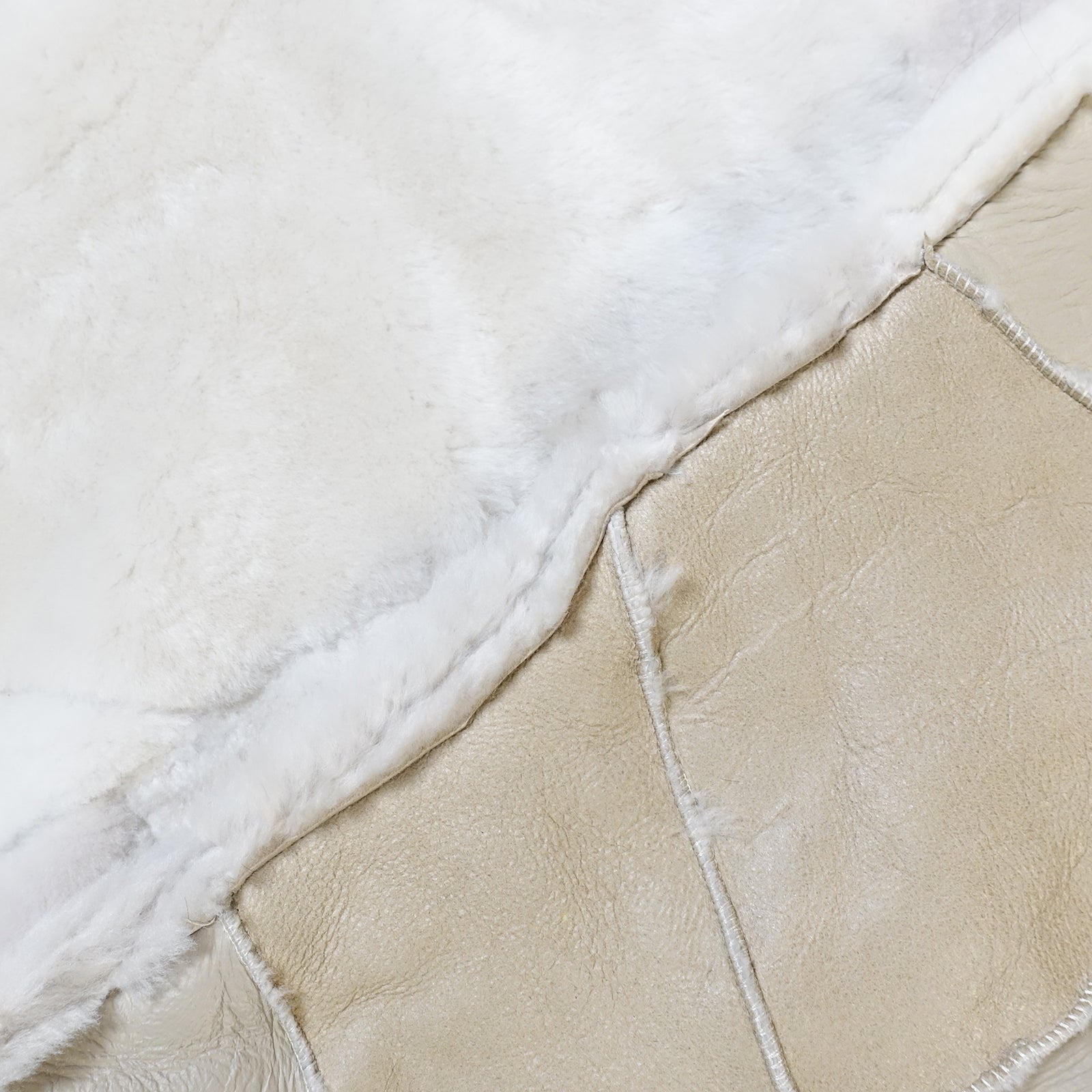 Echter Pelzläufer PL-278 Fellläufer Lammfellläufer 160x60cm creme - weiß - kurzhaar