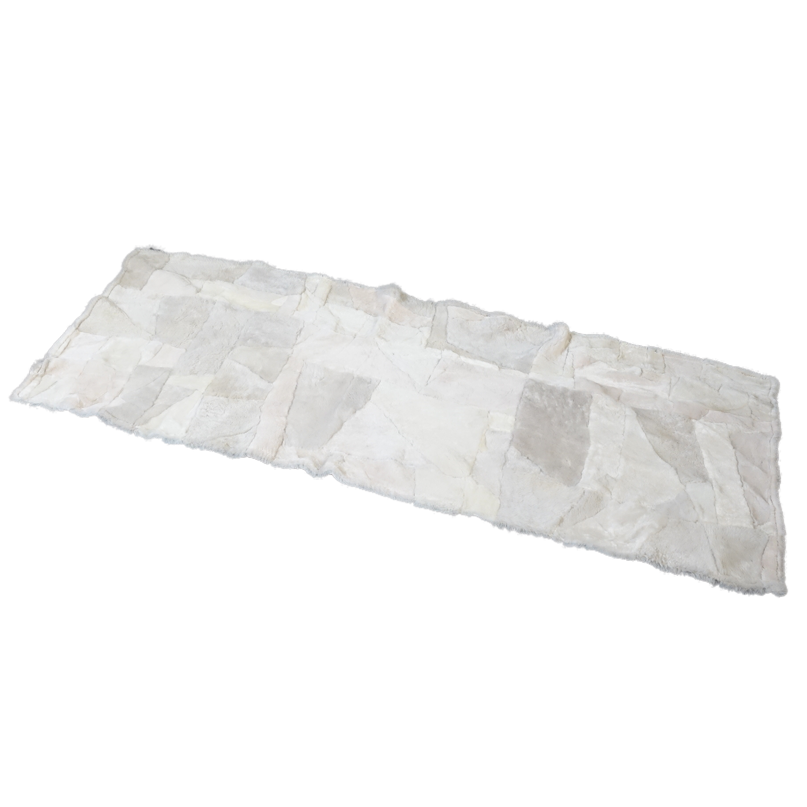 Echter Pelzläufer PL-278 Fellläufer Lammfellläufer 160x60cm creme - weiß - kurzhaar