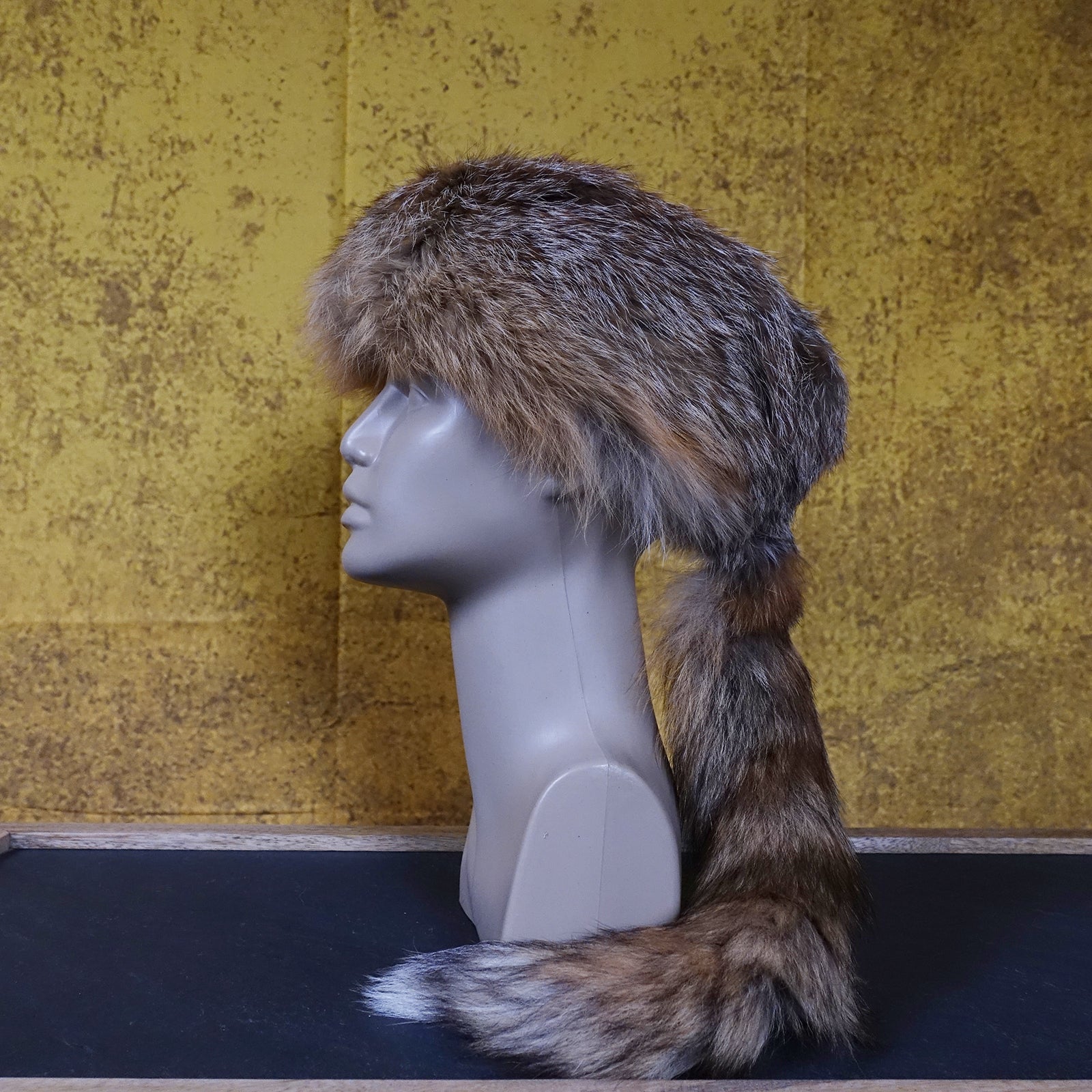 Echte Pelzmütze / Trappermütze aus Rotfuchs