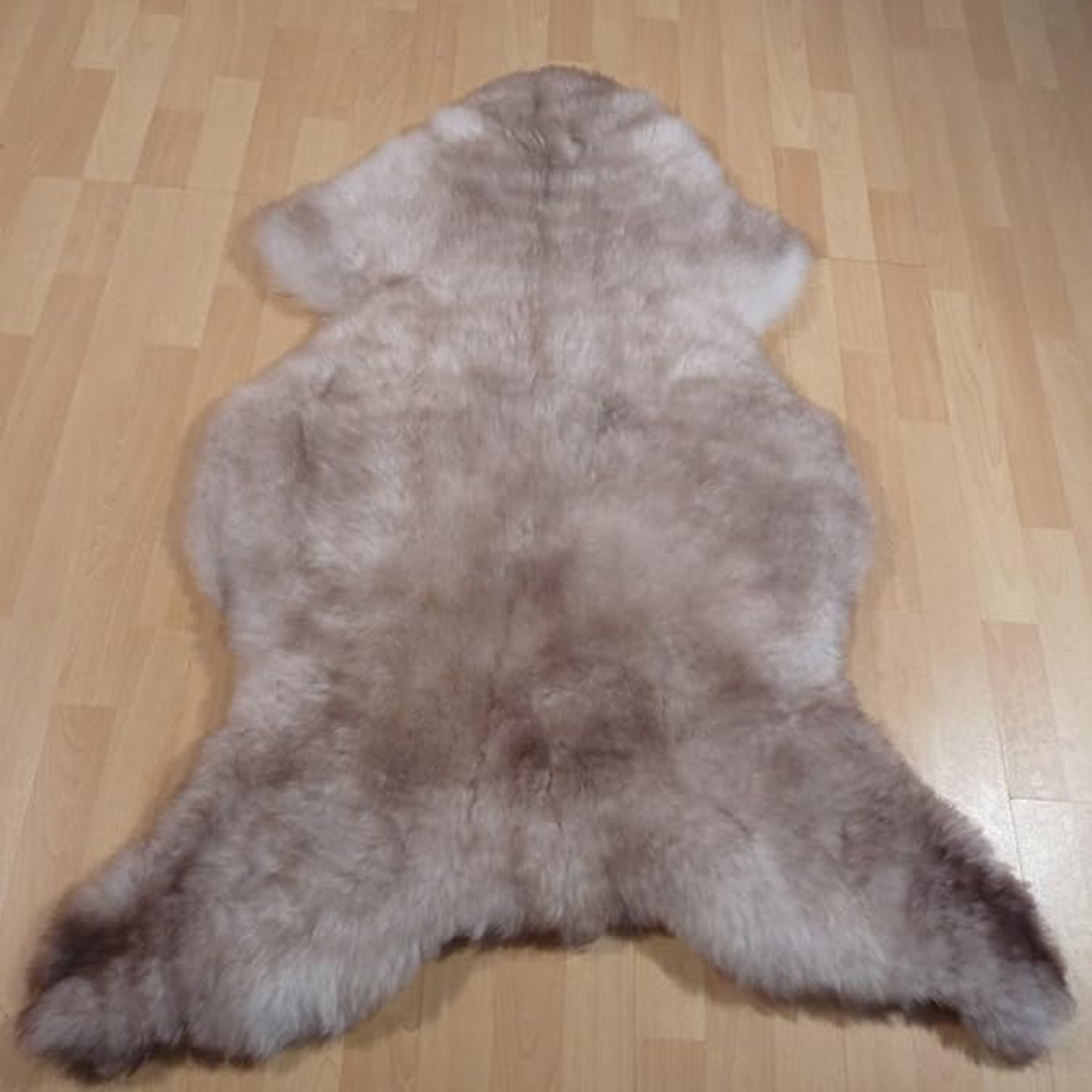 Exklusives Unikat Lammfell braun - grau 115x90cm #11254