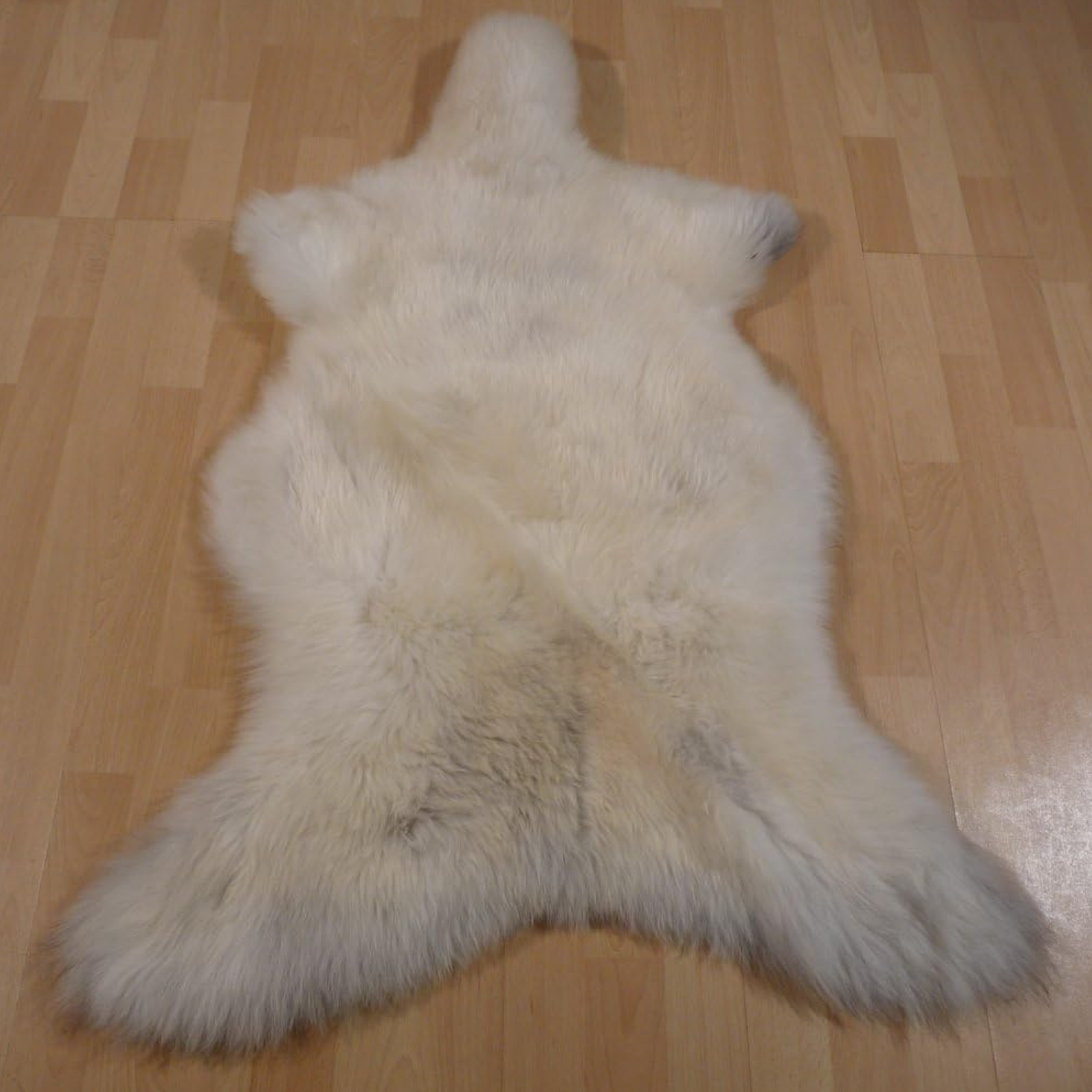 Exklusives Unikat Lammfell weiß - grau 110x80cm #11607