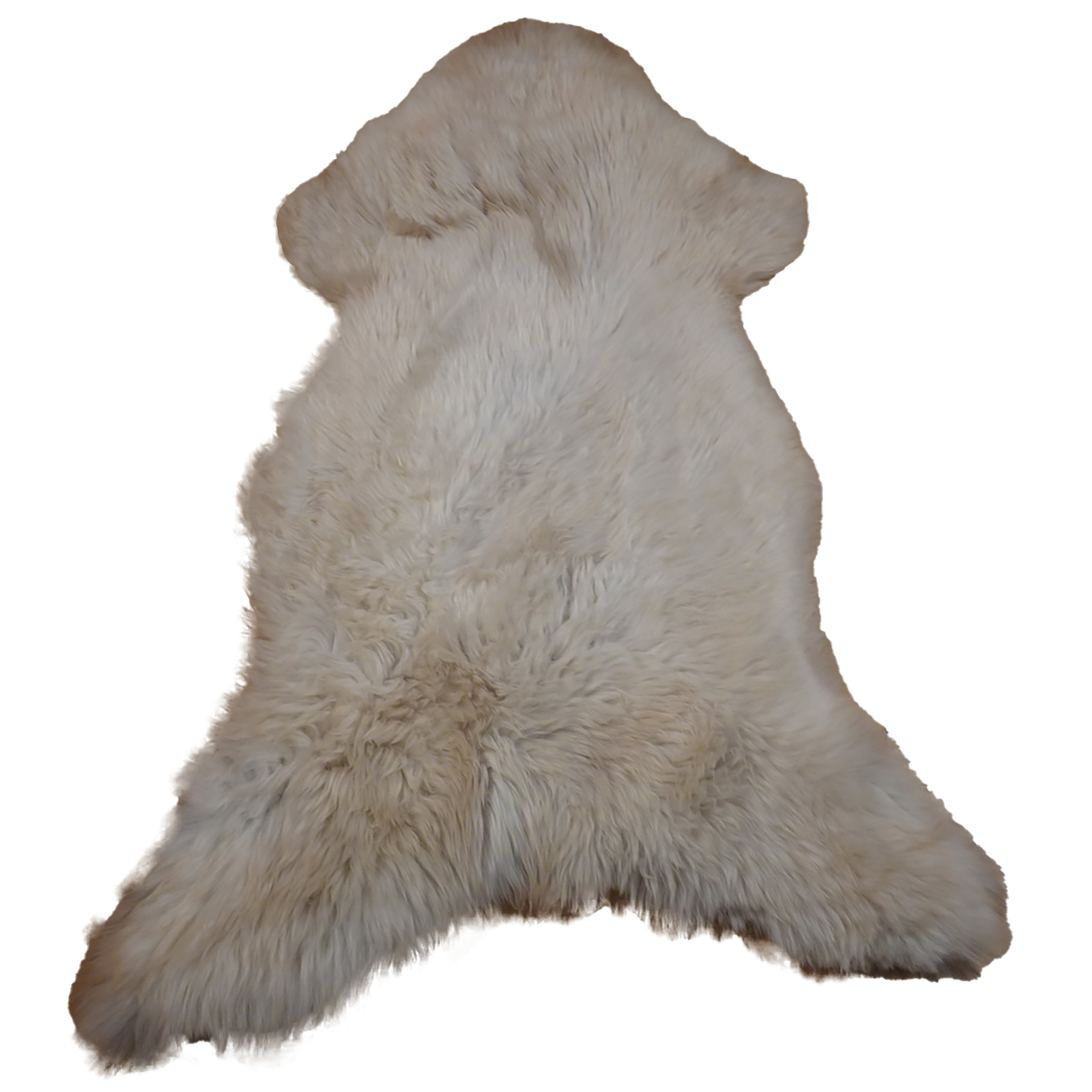 Exklusives Unikat Lammfell weiß - grau - hellbraun 110x80cm #11984