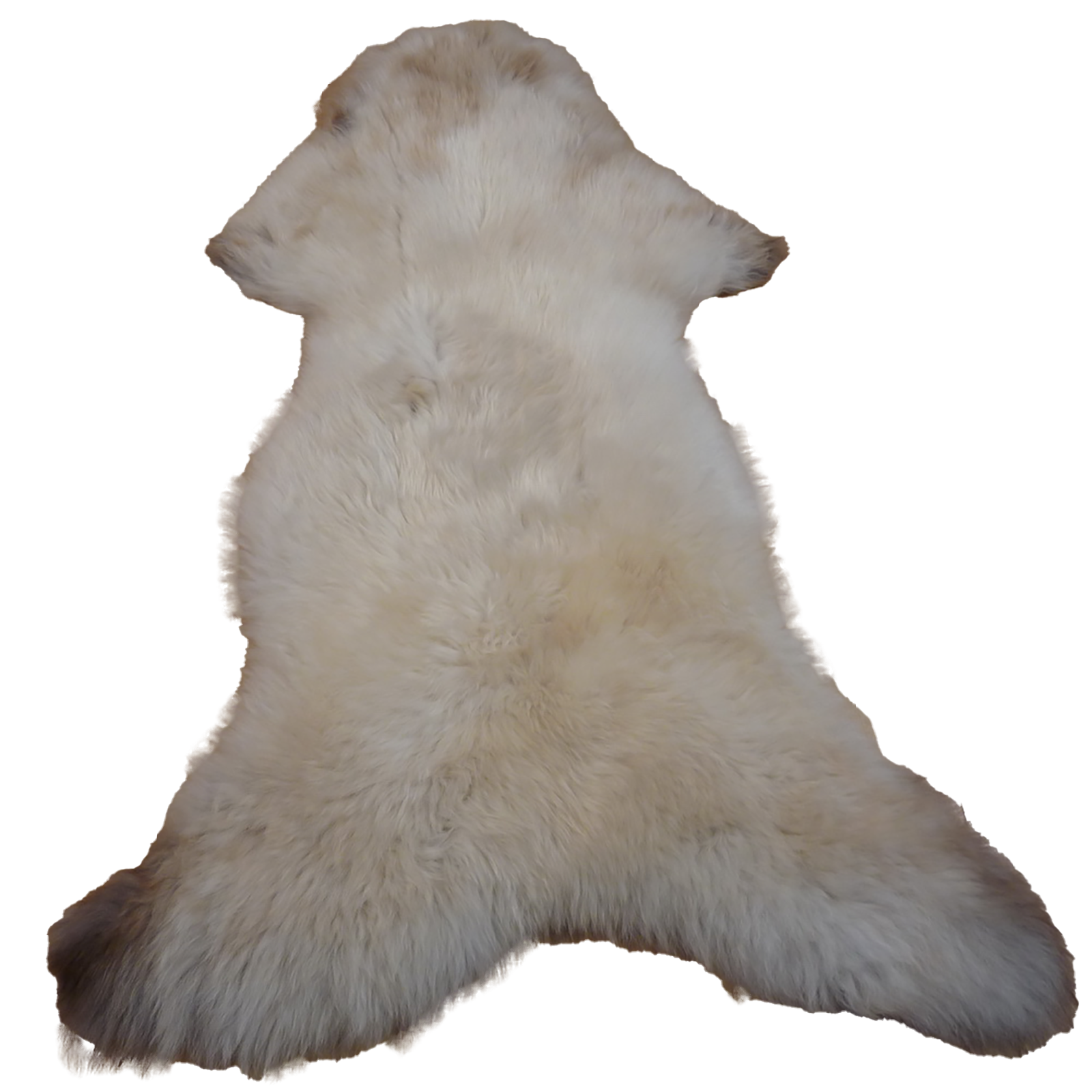 Exklusives Unikat Schaffell weiß - braun - grau 120x85cm #12395