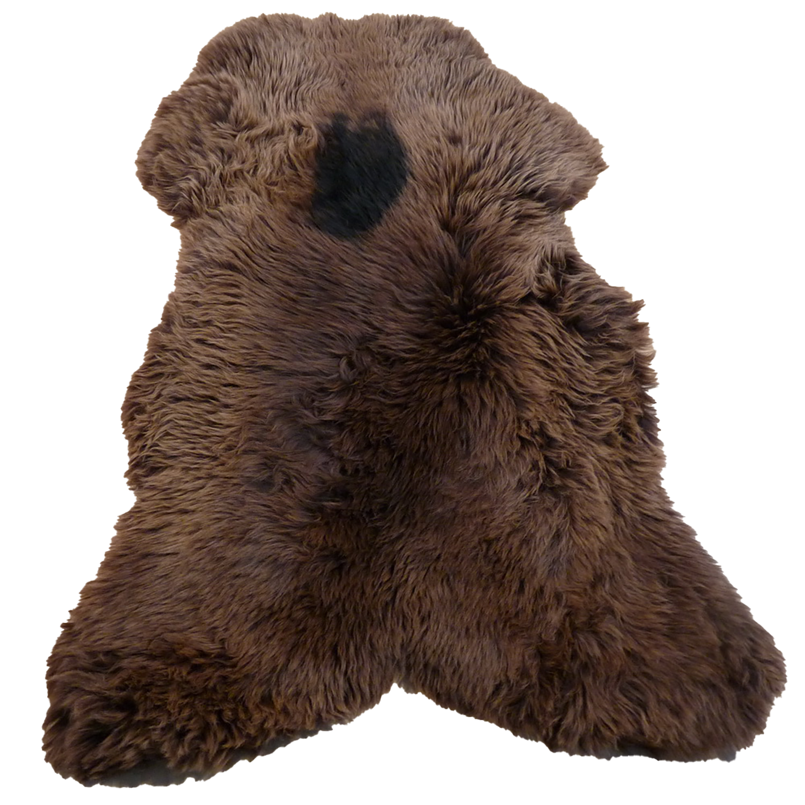 Exklusives Unikat Schaffell braun - schwarz 120x95cm #12764