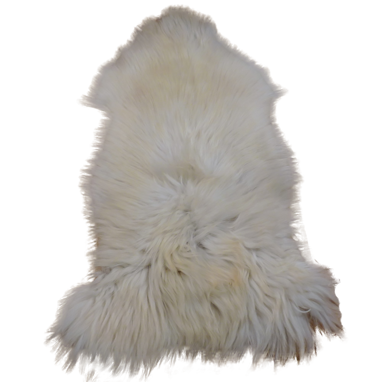 Exklusives Unikat Schaffell weiß - grau 125x75cm #12856