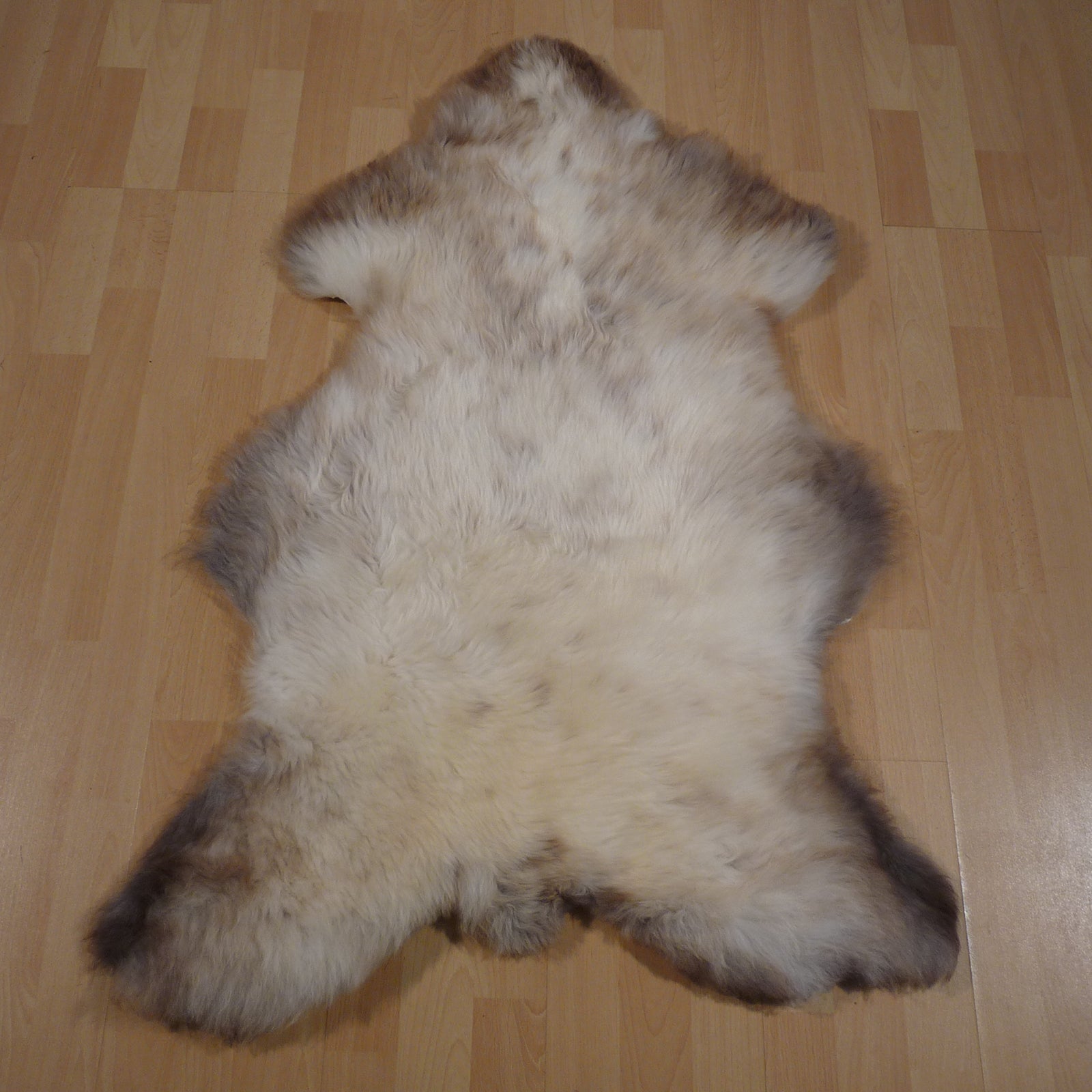 Exklusives Unikat Lammfell braun - beige 115x75cm #14982