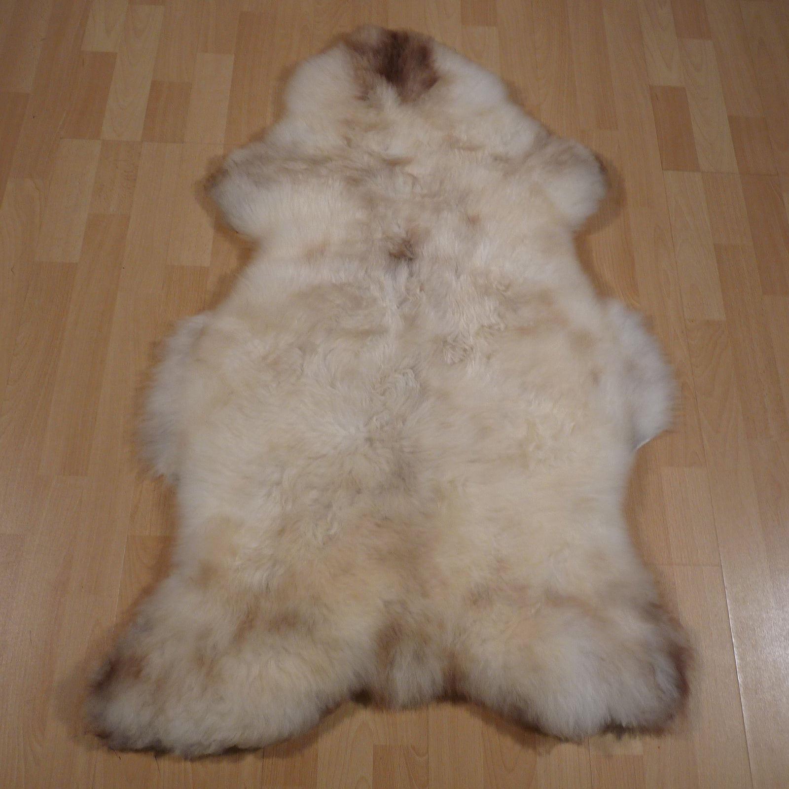 Exklusives Unikat Lammfell braun - beige 115x75cm #14985