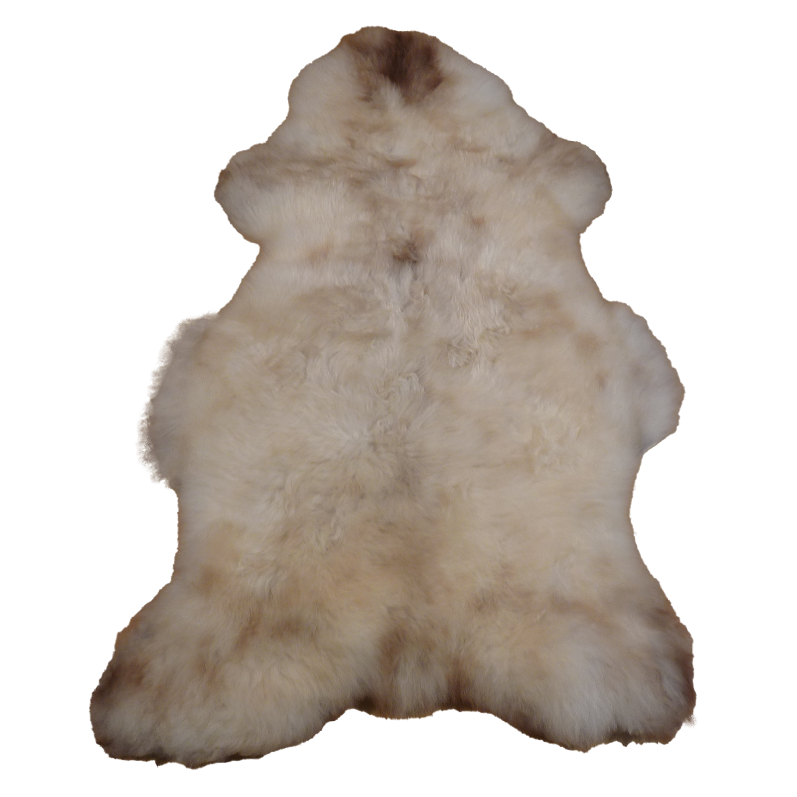Exklusives Unikat Lammfell braun - beige 115x75cm #14985