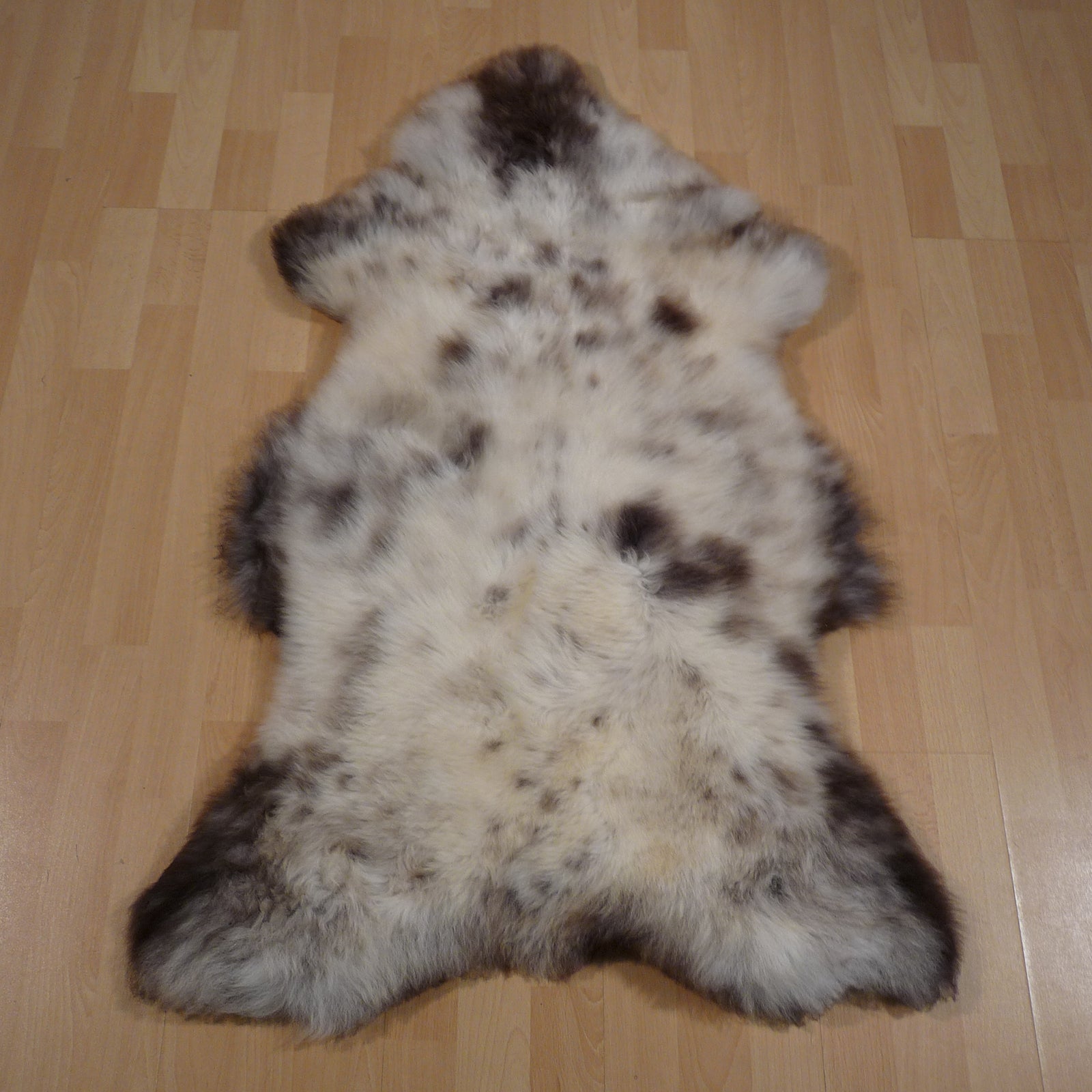 Exklusives Unikat Lammfell braun - beige 115x70cm #14986