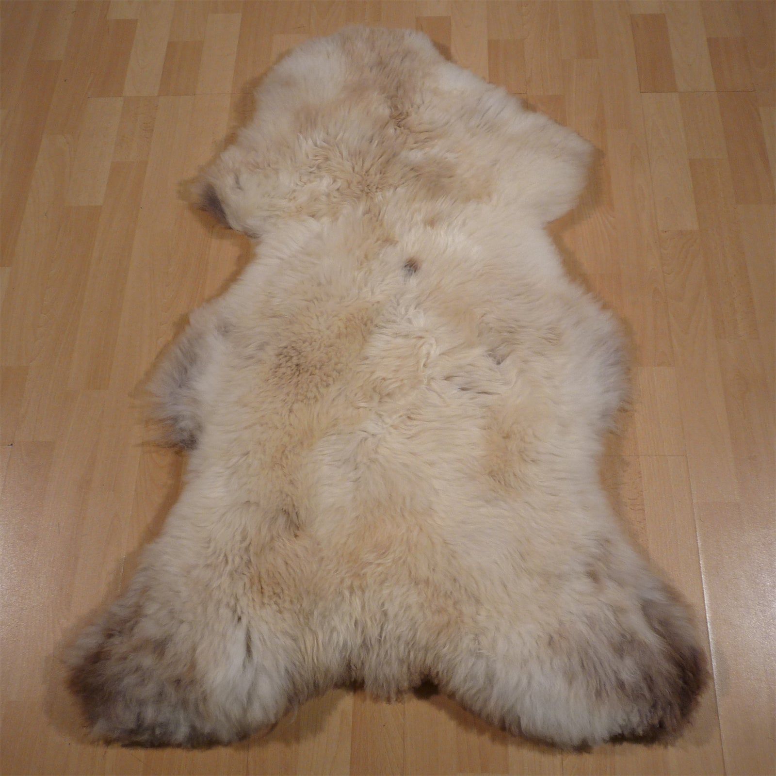 Exklusives Unikat Lammfell beige - braun 115x75cm #15066