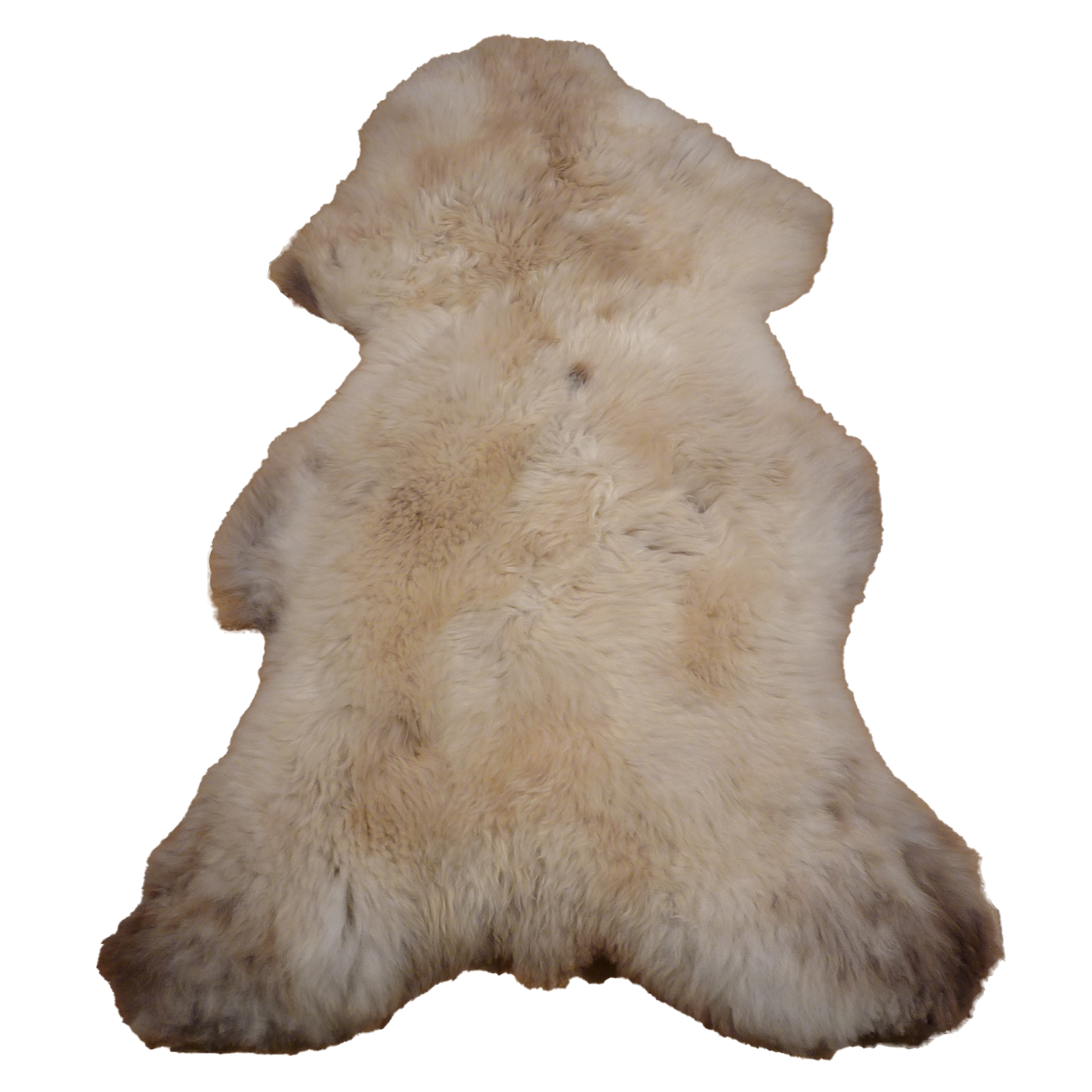 Exklusives Unikat Lammfell beige - braun 115x75cm #15066