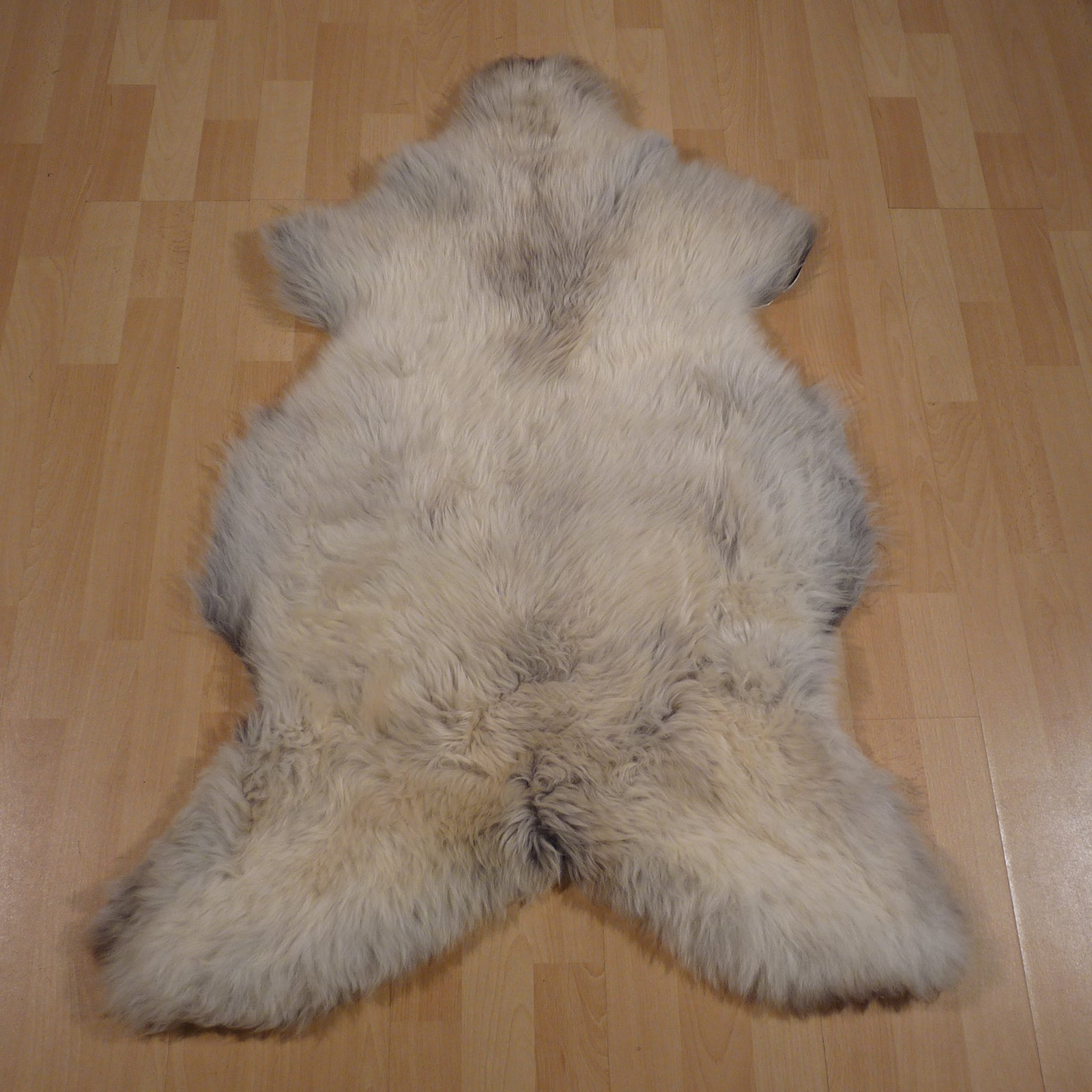 Exklusives Unikat Lammfell beige - grau 115x75cm #15166