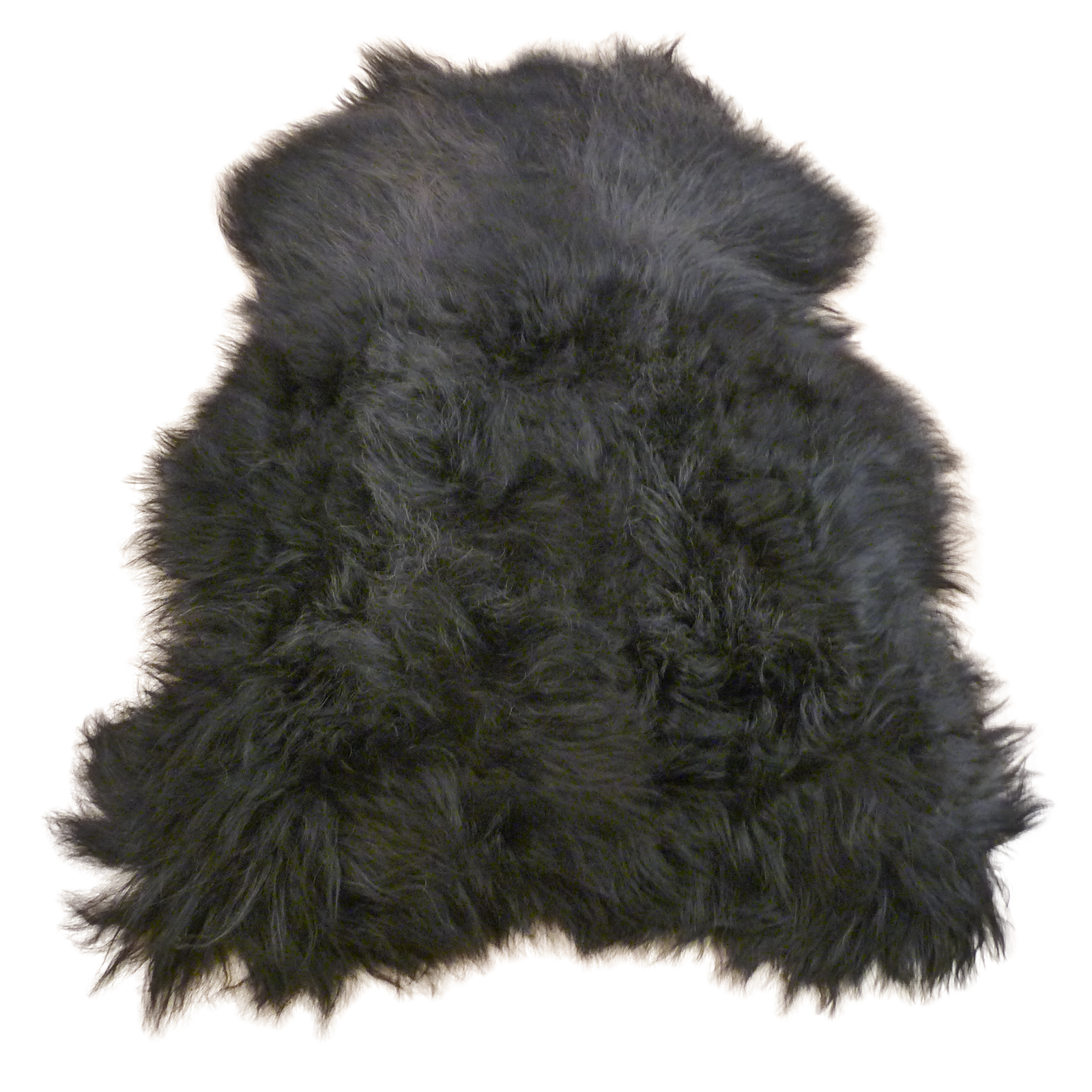 Exklusives Unikat Islandschaffell grau - schwarz 140x100cm #15775