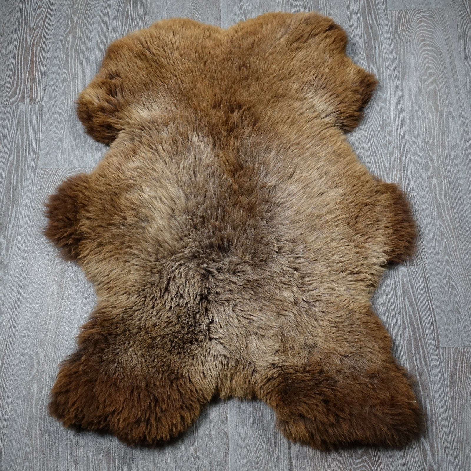 Exklusives Unikat Schaffell braun - beige 120x85cm #15883